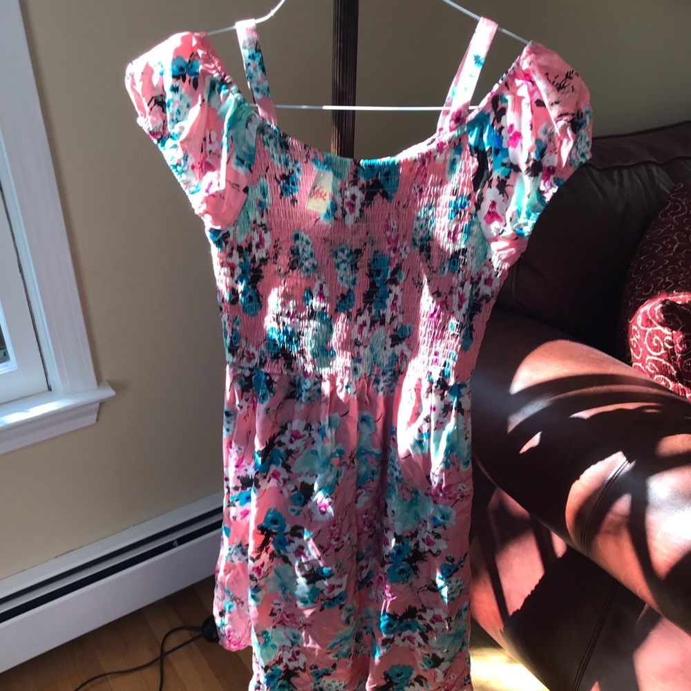 High-low juniors floral dress